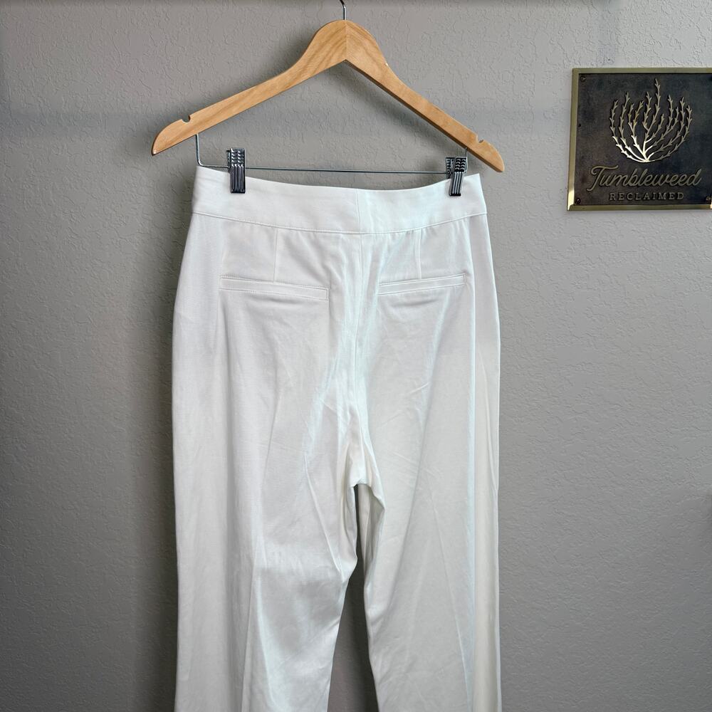 Women's Alice & Olivia White Seamed Flare Bottom Dress Pants Size 8 NWOT - Picture 13 of 13